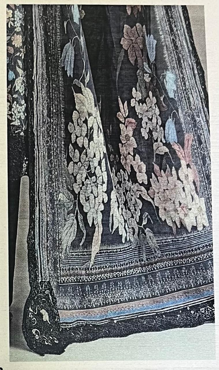 Bin Saeed Black Floral Digital Printed 3pc Unstitched  Lawn Suit | D-1004