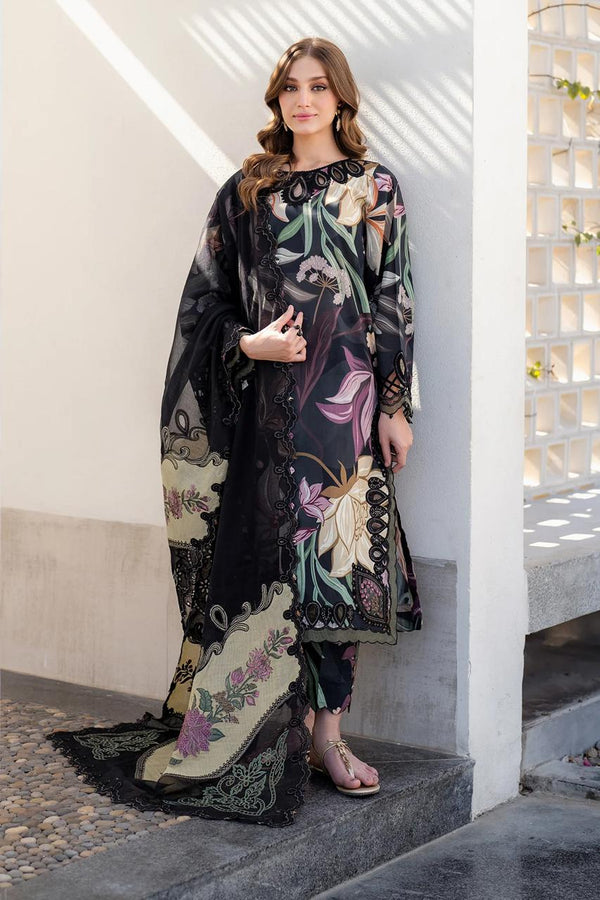 Lawn Baroque Black Digital Printed & Embroidered 3pc Suit
