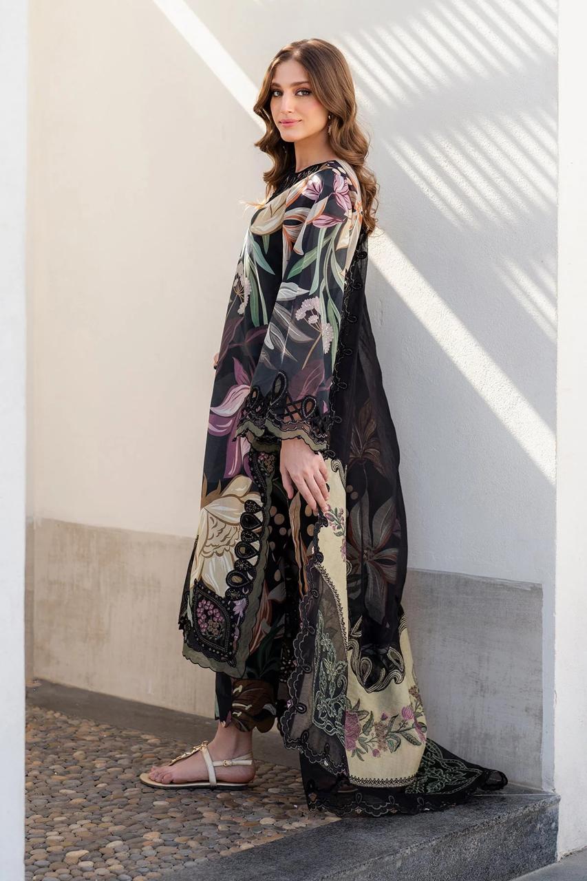 Lawn Baroque Black Digital Printed & Embroidered 3pc Suit
