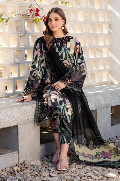 Lawn Baroque Black Digital Printed & Embroidered 3pc Suit