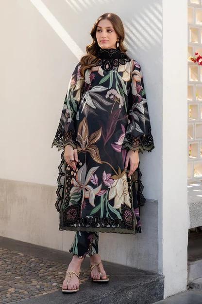Lawn Baroque Black Digital Printed & Embroidered 3pc Suit