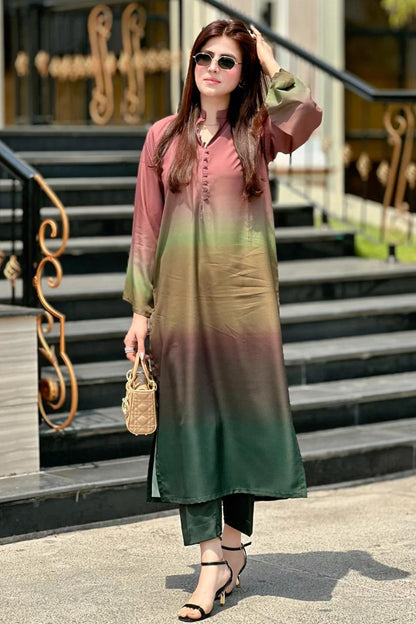 LAAM Gradient Apple Silk 2-Piece Suit