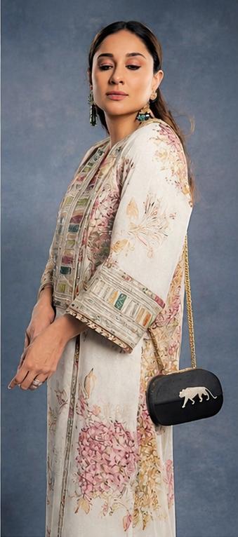 Sabyasachi Festive Off-White Embroidered Silk 3-Piece Suit